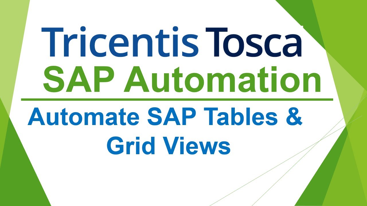 TRICENTIS Tosca SAP Automation - Урок 09 | Автоматизация таблиц и представлений SAP | Автоматизац...