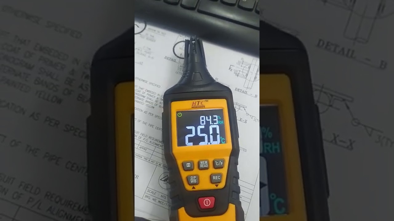 How to check Dew point temperature / wet bulb temperature/ Relative humidity using dew point meter.
