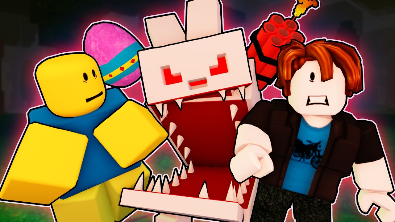 99 NIGHTS IN THE FOREST, BUT THE BUNNY IS EVIL!? Roblox Animation