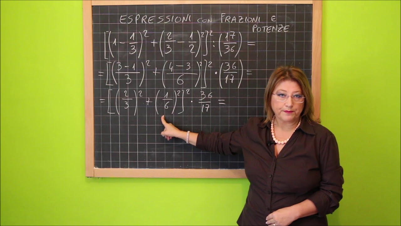 25 espressioni con le frazioni e potenze