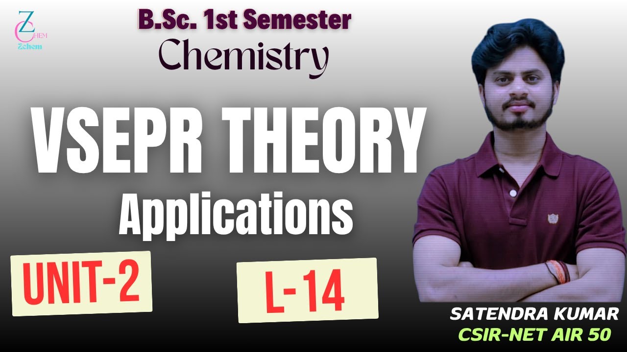 (L14) VSEPR Theory || Valence shell electron pair repulsion theory || B.Sc 1st semester #vseprtheory