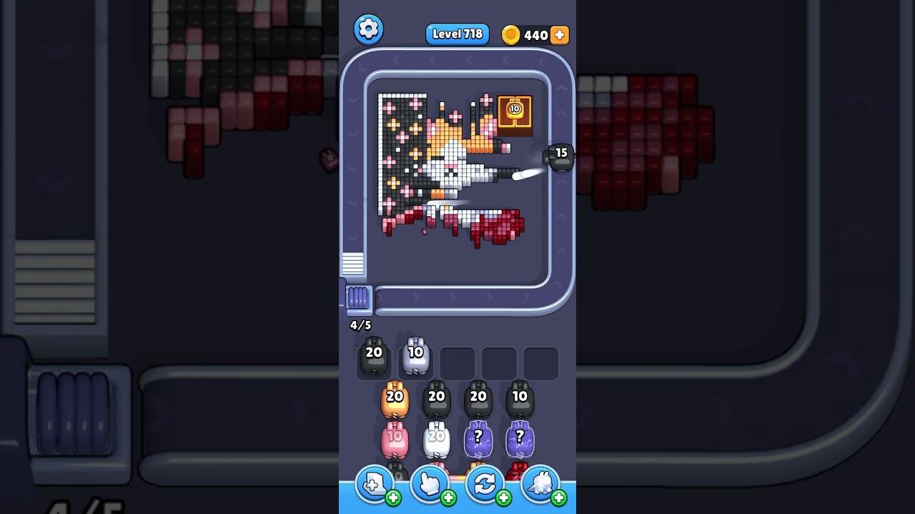 Solving level 718 - Pixel Flow