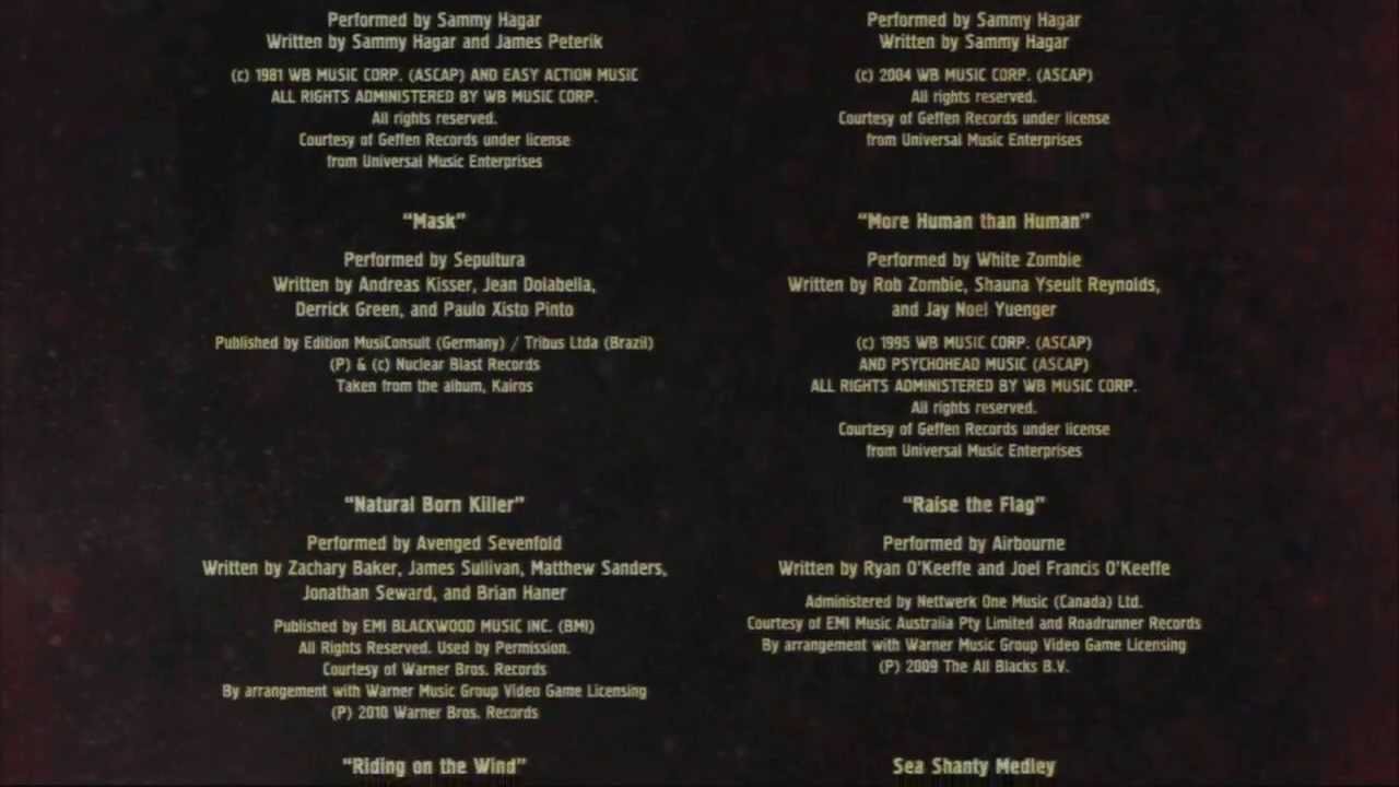 Twisted Metal (2012) Credits