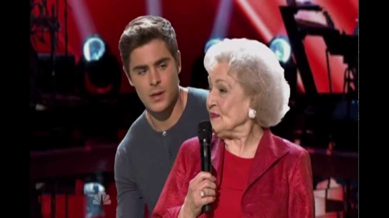 Betty White & Zac Efron sings on The Voice (HD)