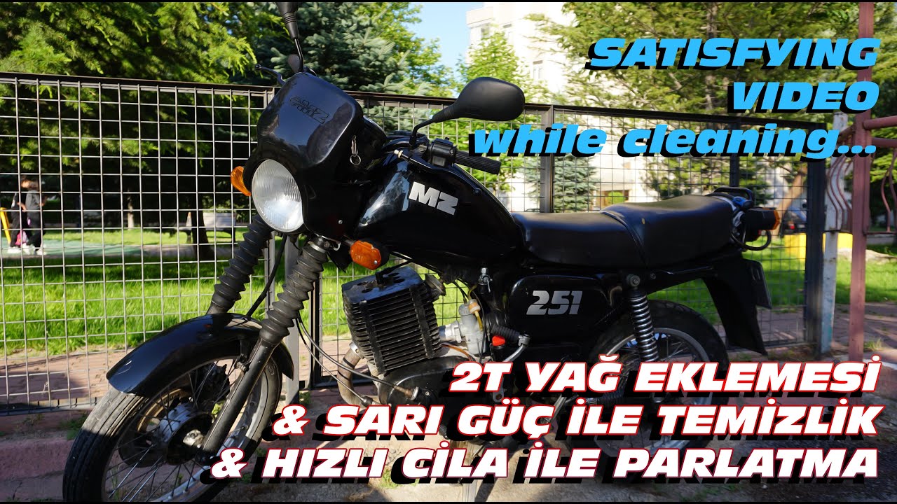 Oddly satisfying video of cleaning my MZ ETZ 251 (no talking) - 2T yağ - 2T oil addition? 1080P60