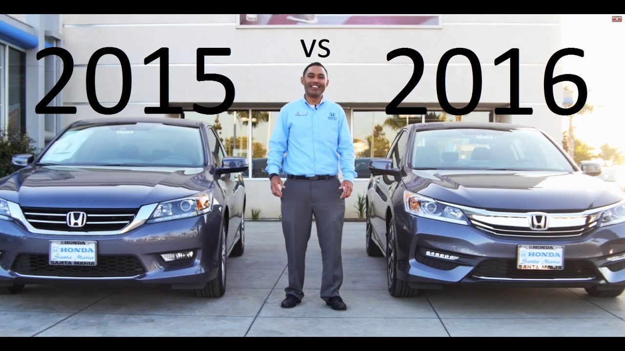 2016 Honda Accord VS 2015 Accord Comparison V6 equipment review