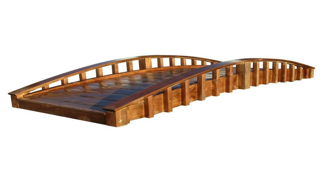 All Things Cedar FB96U R Garden Foot Bridge with Hand Rails 8