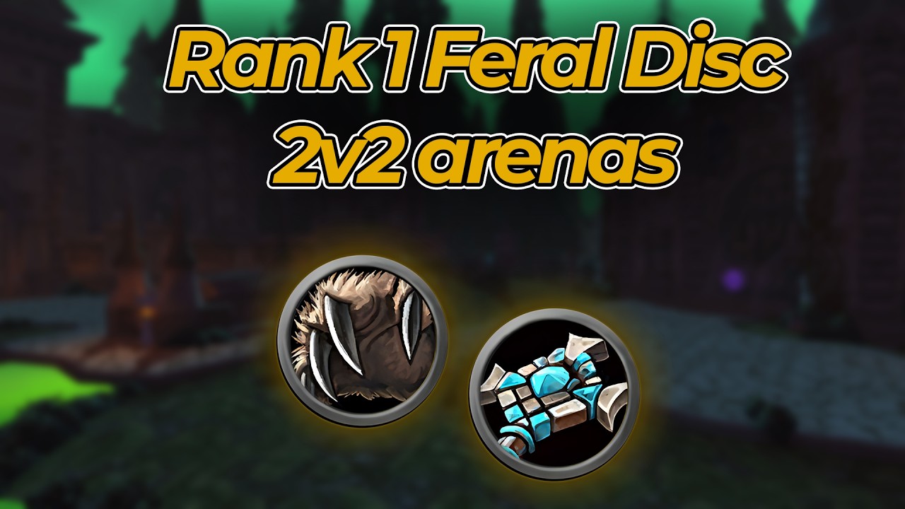 Rank 1 Feral Druid + Disc Priest 2v2 arenas (WotLK)
