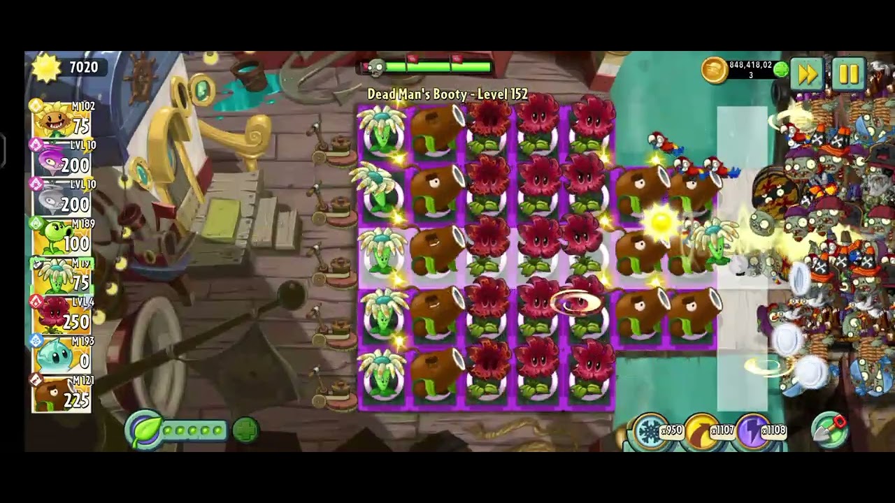 Pvz 2 Dead man's Booty lvl 152
