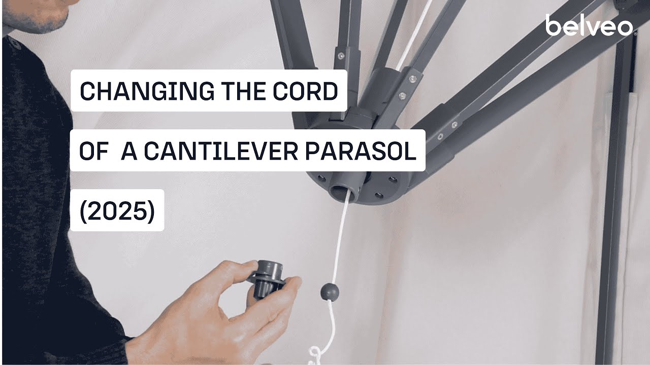 Changing the cord of a cantilever parasol (2025)