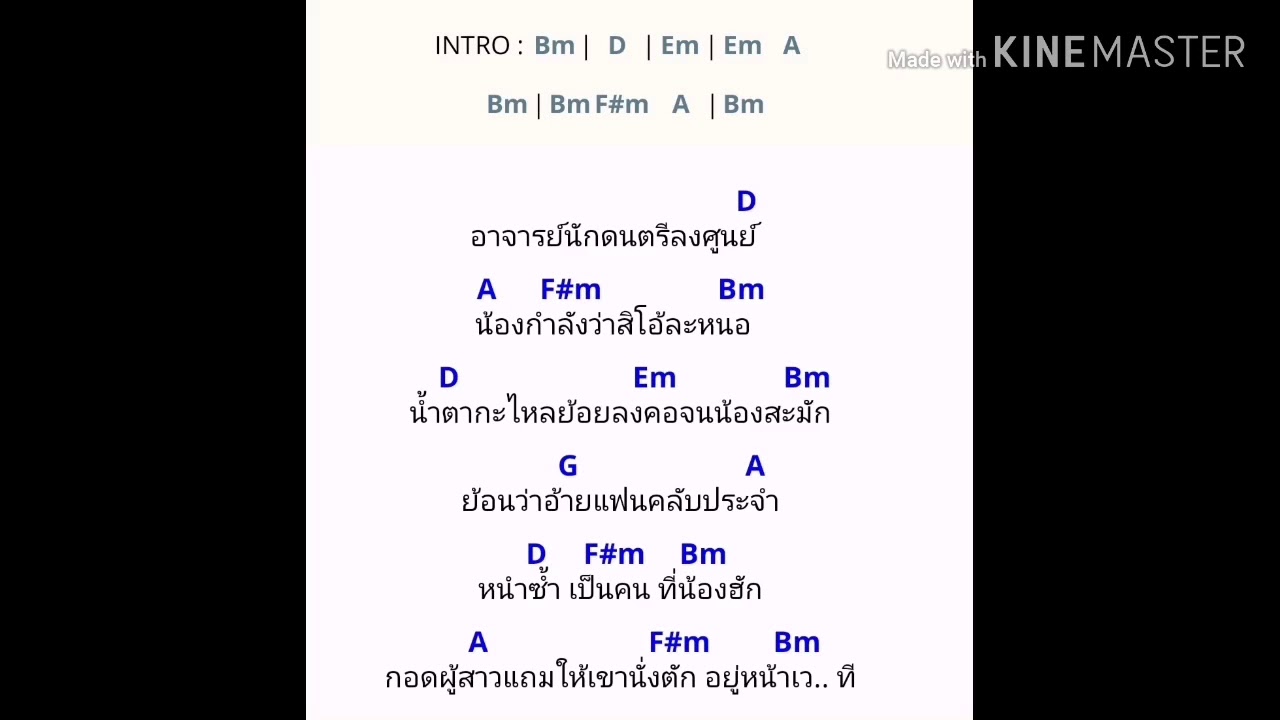 คอร์ด​เพลง​ น้ำตาย้อยโป๊กๆ   จินตหรา พูนลาภ