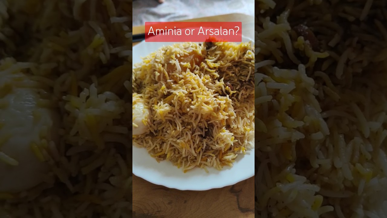 Aminia or Arsalan? which one is your favourite biriyani 😋😋 #biriyanilovers #shortsviral #youtube