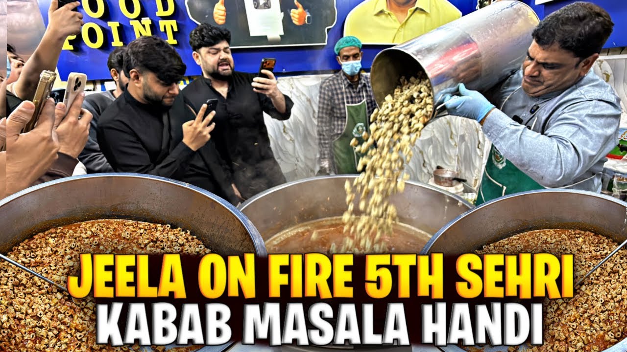 JEELA SEHRI MEI KEBAB MASALA HANDI BANAI🥳SITTING AREA FULL🧐AWAM PHIR AGAI😱JEELA FOOD POINT LAHORE