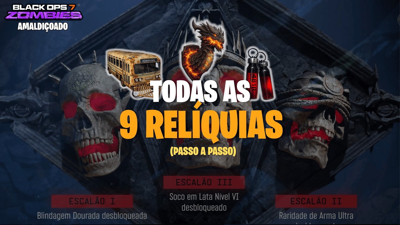 Como desbloquear TODAS as 9 RELÍQUIAS em Cinza dos Condenados BO7 Zombies 