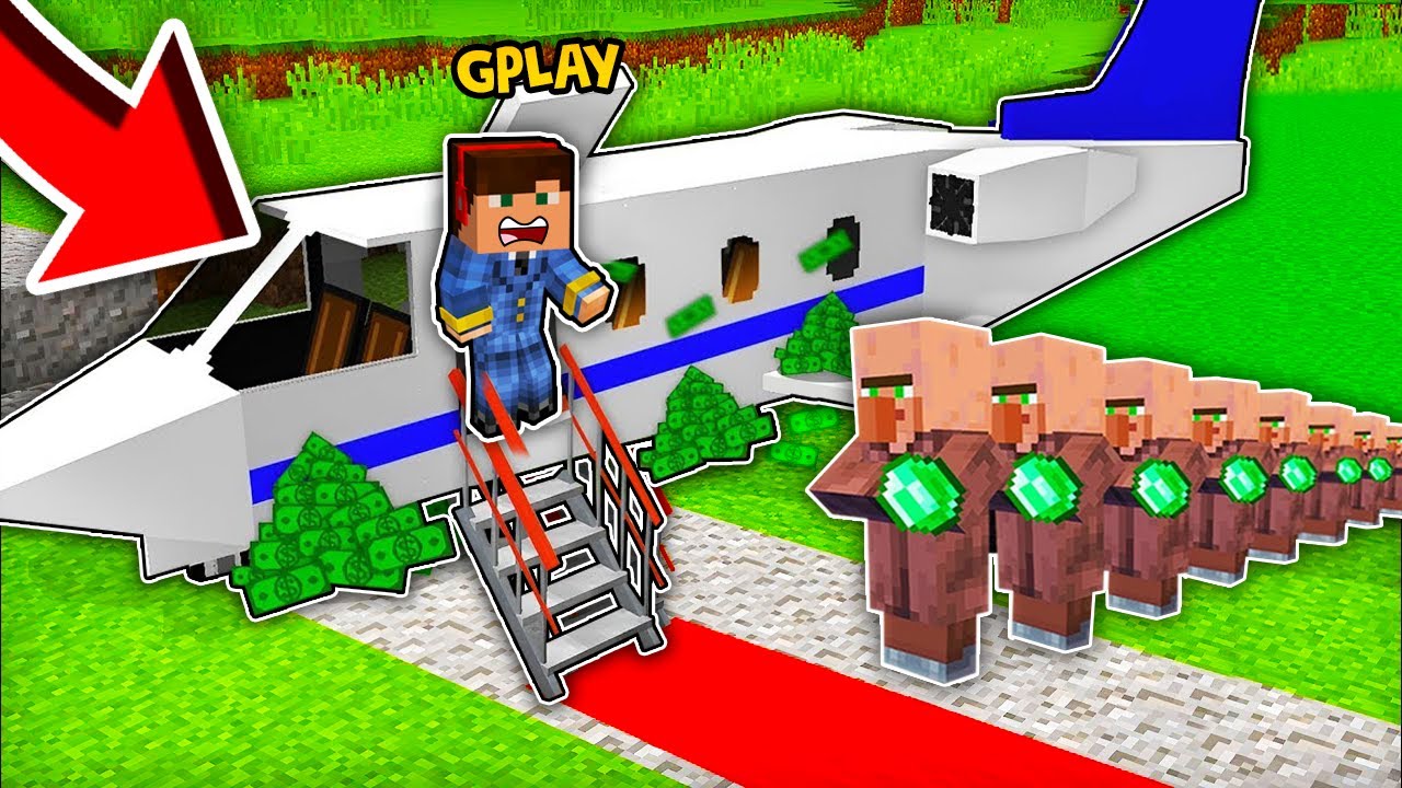 ZOSTAŁEM PILOTEM SAMOLOTU I DOBRZE ZARABIAM 🤑 W MINECRAFT?! GPLAY & LUMI