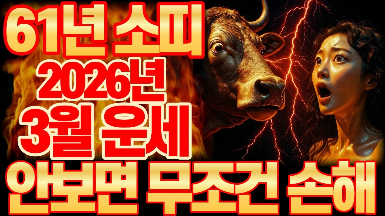2026년 3월, 1961년 신축생 소띠, 대박 운세 총정리｜3월 행운 번호 공개