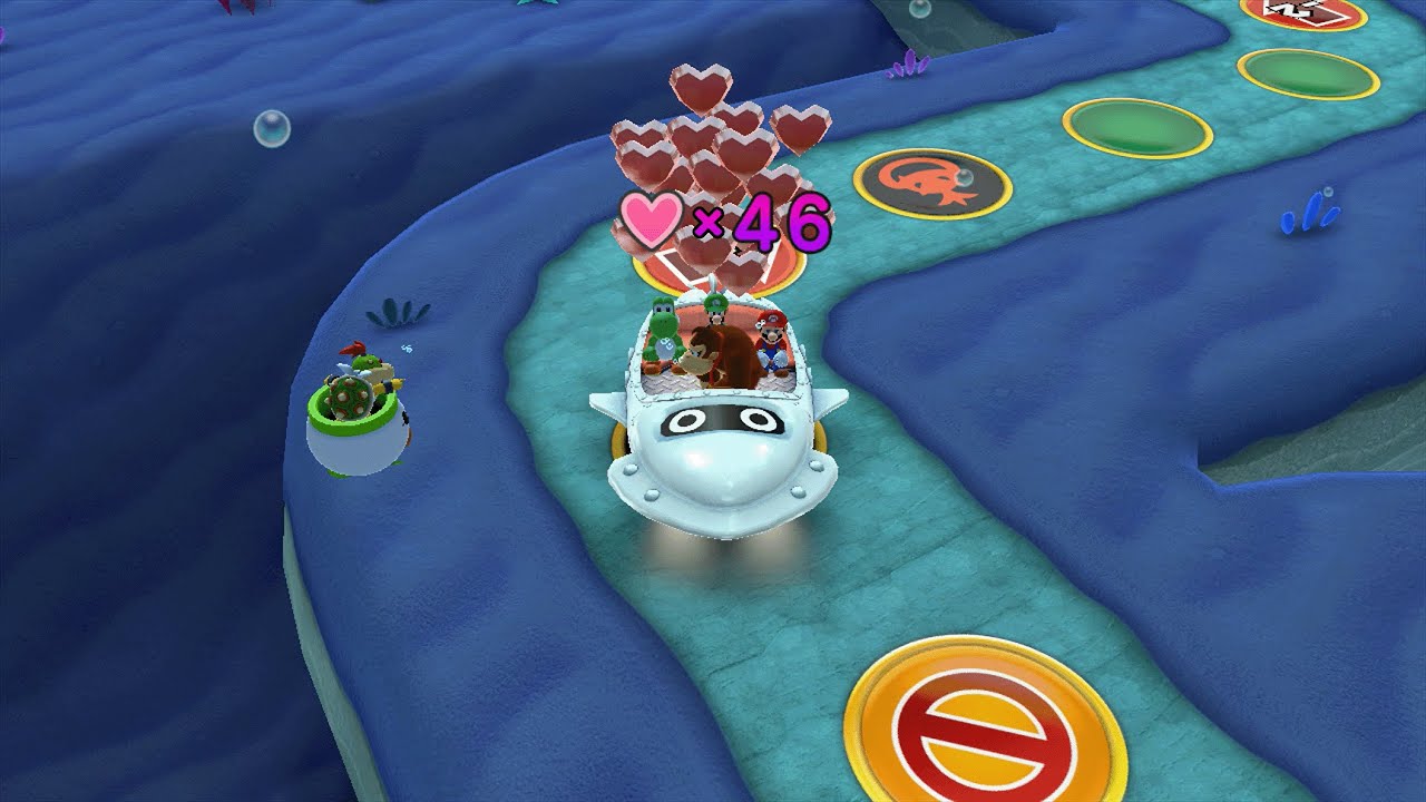 Mario Party 10 - Mario vs Luigi vs Yoshi vs Donkey Kong vs Bowser - Whimsical Waters