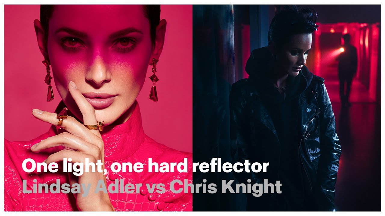 One light, one hard reflector - Lindsay Adler vs Chris Knight