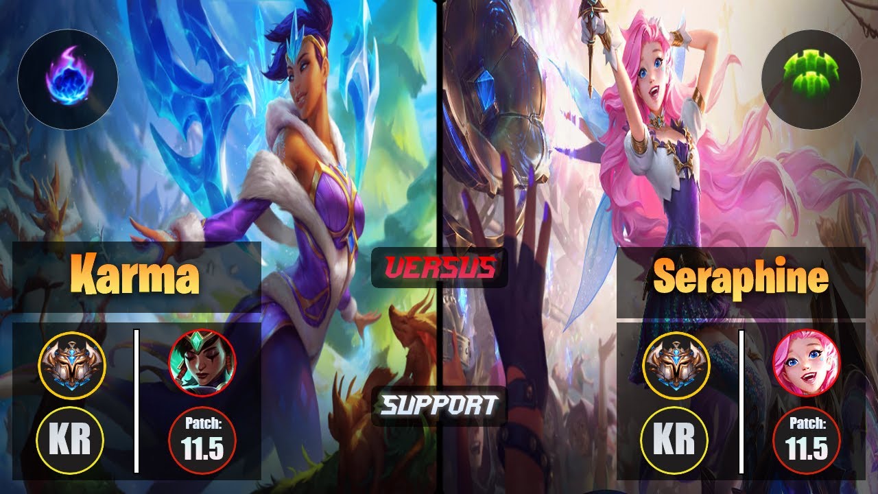 Challenger KARMA [Arcane Comet] (Support) VS  SERAPHINE - Challenger KR Patch 11.5