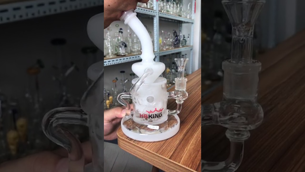 HBking K437 headshop hitman glass water pipe bing bong colorfull bubbler