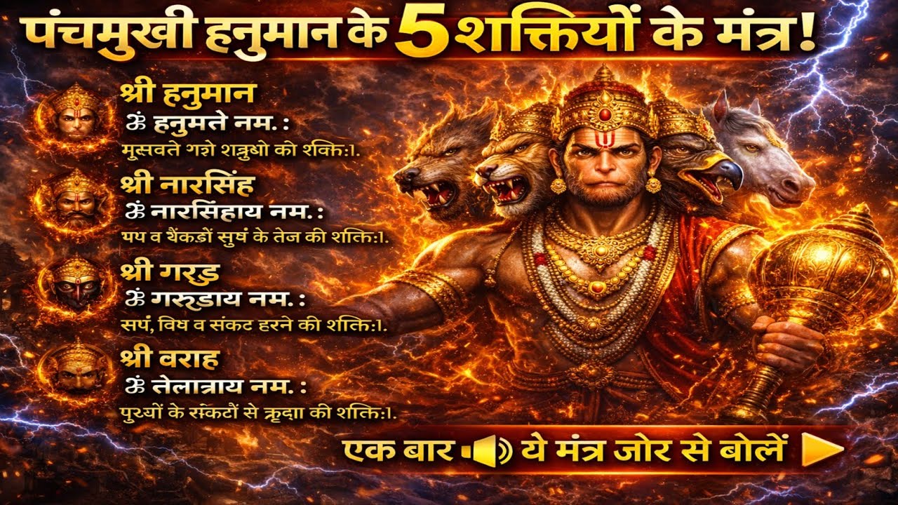 हनुमानजी महाराज के मंत्र जाप। बजरंगबली के मंत्र। Hanuman Ji Ke Mantra Jaap.