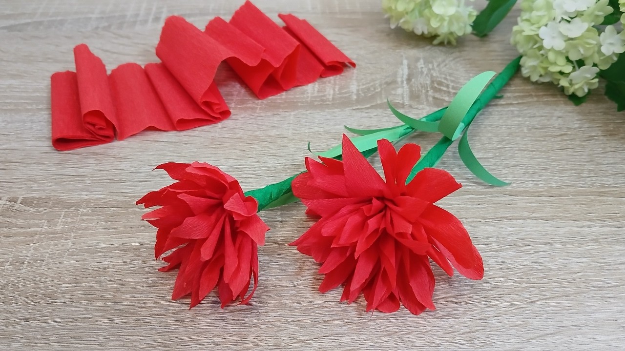 Simple craft - How to make easy paper flowers / DIY paper craft / home decor