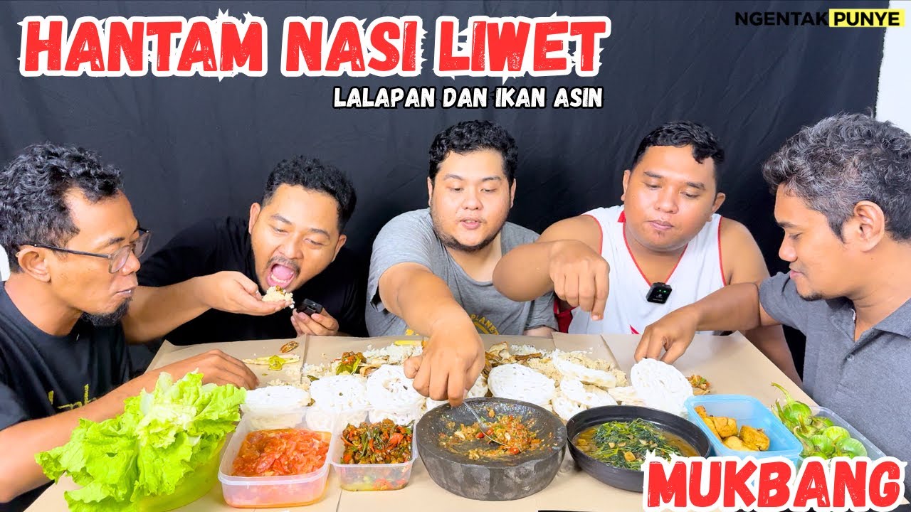 MUKBANG NASI LIWET LALAPAN SEGAR DITAMBAH IKAN ASIN DENGAN SAMBAL SUPER PEDAS 🔥🔥