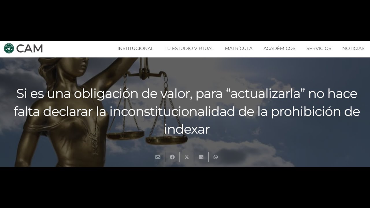 Si es una obligación de valor, no hace falta declarar ninguna inconstitucionalidad