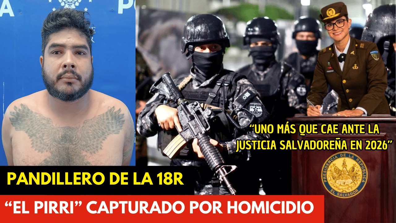 CAPTURAN a “EL PIRRI”, pandillero de la 18R en pleno centro de San Salvador