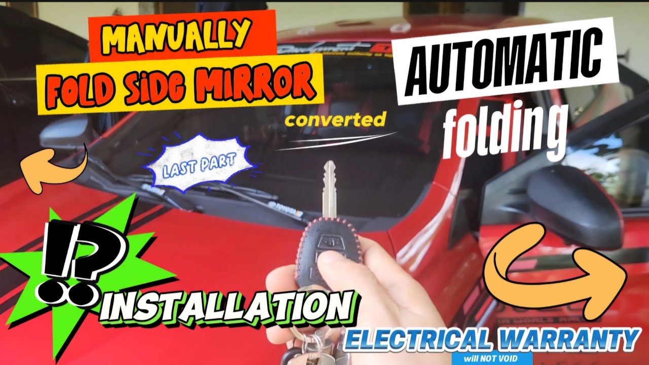 CONVERTING of STOCK SIDE MIRROR Manual Fold into AUTOMATIC FOLDING | toyota vios 2022 | LAST PART