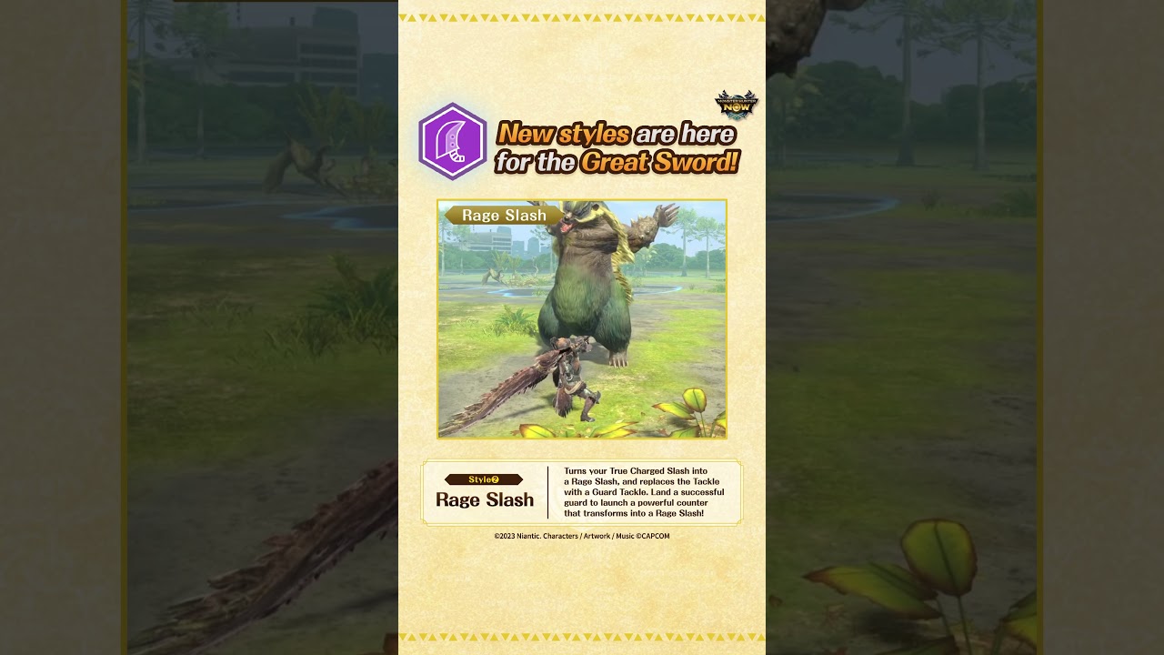 New styles are here for the #GreatSword ⚔️ #MHNow