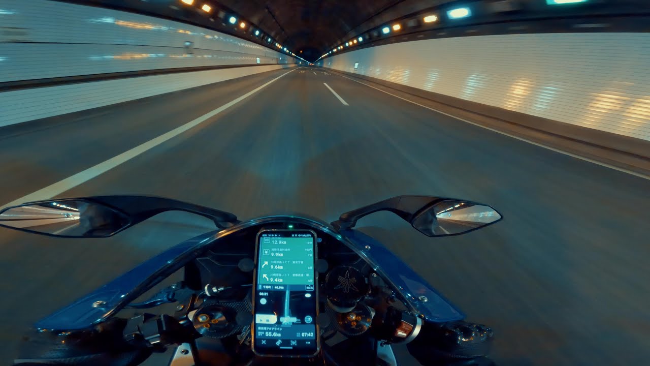 YAMAHA R1 Tunnel Sound🔊｜Mivv Carbon Exhaust｜ASMR🎧｜Tokyo Bay Aqua-Line