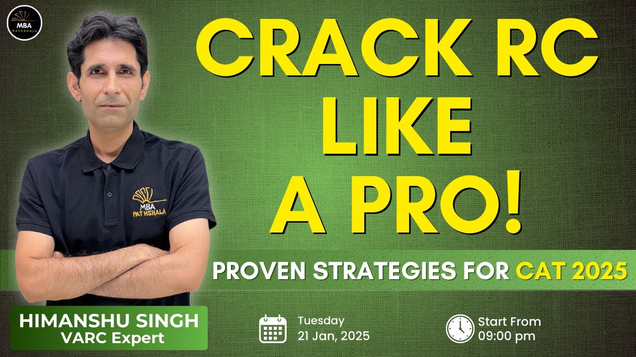 Proven Strategies to master CAT Reading Comprehension | Himanshu Sir | #cat2025  @MBA_Pathshala