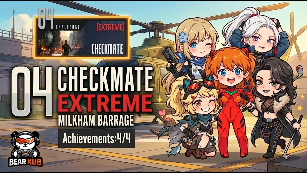 04 Extreme : Milkhama Barrage 4/4 Achievements : Checkmate | Mecharashi การรุกรานเกาะห่างไกล รุกจน