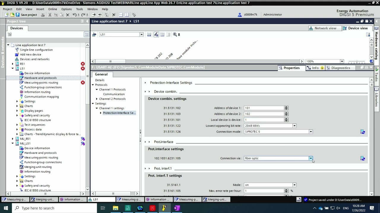 How to configure SIPROTEC line differential protection with conventional CTs and LPIT