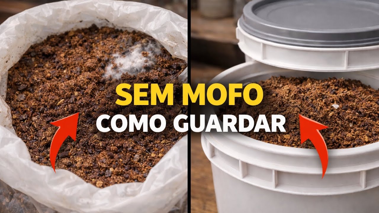 SUBSTRATO ABERTO sem mofo e larvas: ARMAZENAR e CONSERVAR sem erro