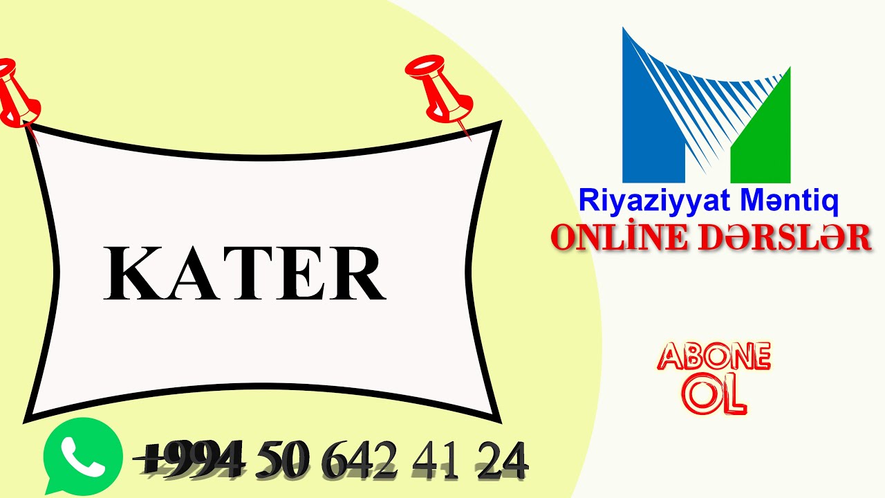 KATER MƏSƏLƏSİ