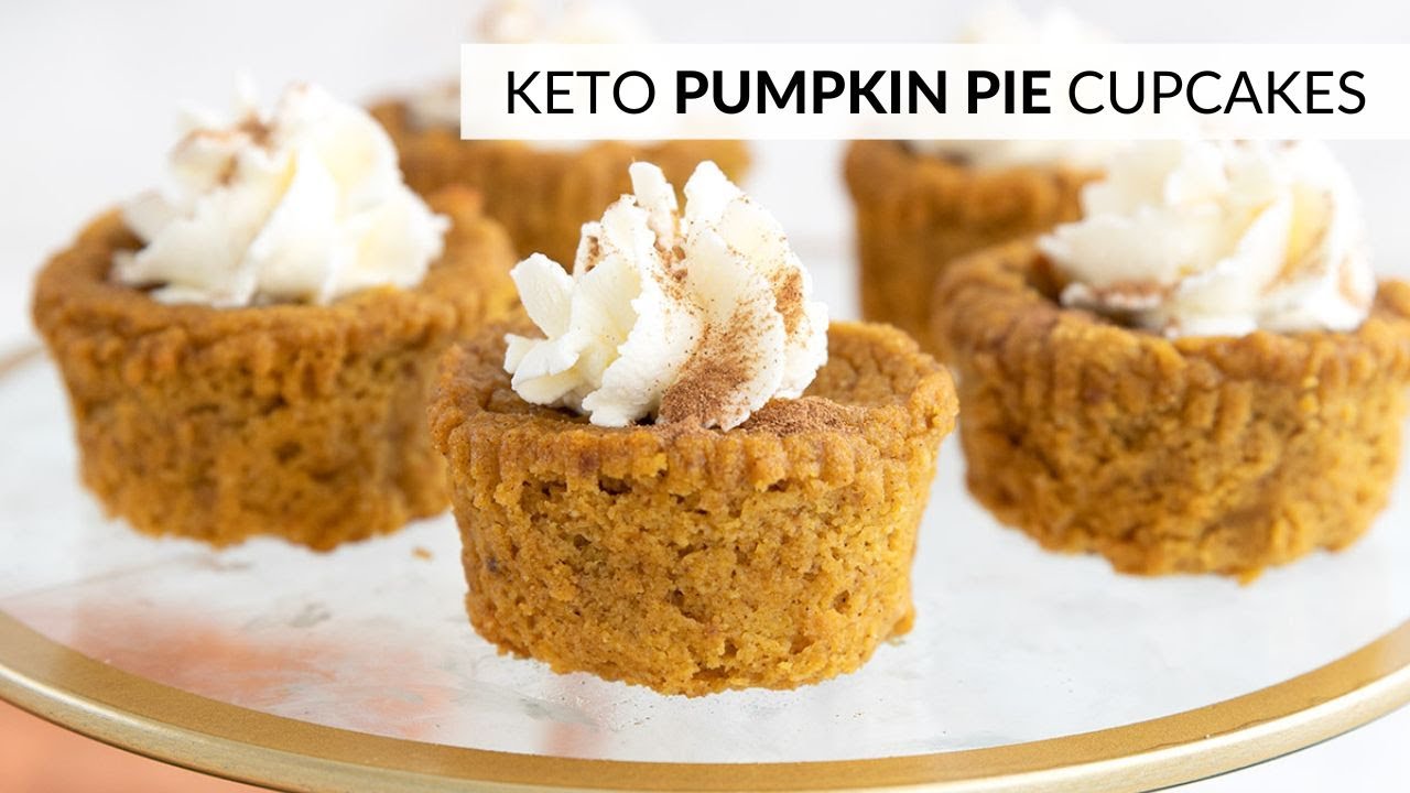 Easy SUGAR-FREE Holiday Dessert! Keto Pumpkin Pie Cupcakes