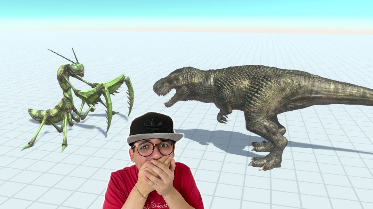 NOVO INSETO LOUVA-DEUS GIGANTE vs T-REX!! (batalha épica) - Animal Revolt Battle Simulator