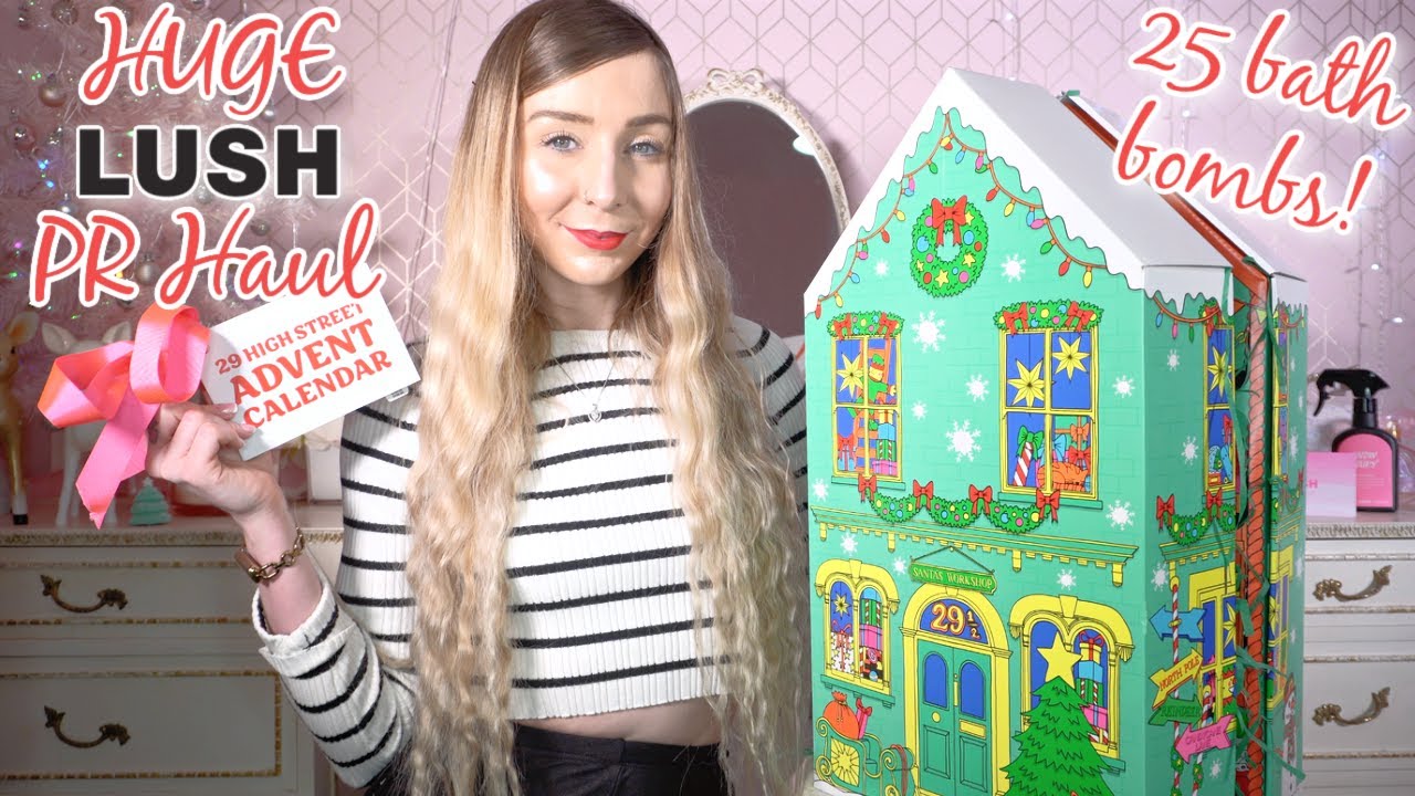 HUGE LUSH PR Advent Calendar Bath Bomb Haul ♡ ZoeyGlitter