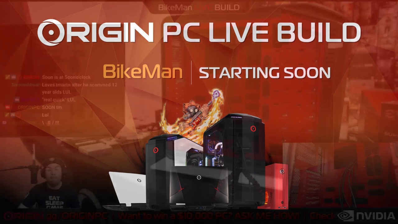 Bikeman's ORIGIN PC LIVE BUILD - #ORIGINPC #Tech #PCBuild #HighEndPC