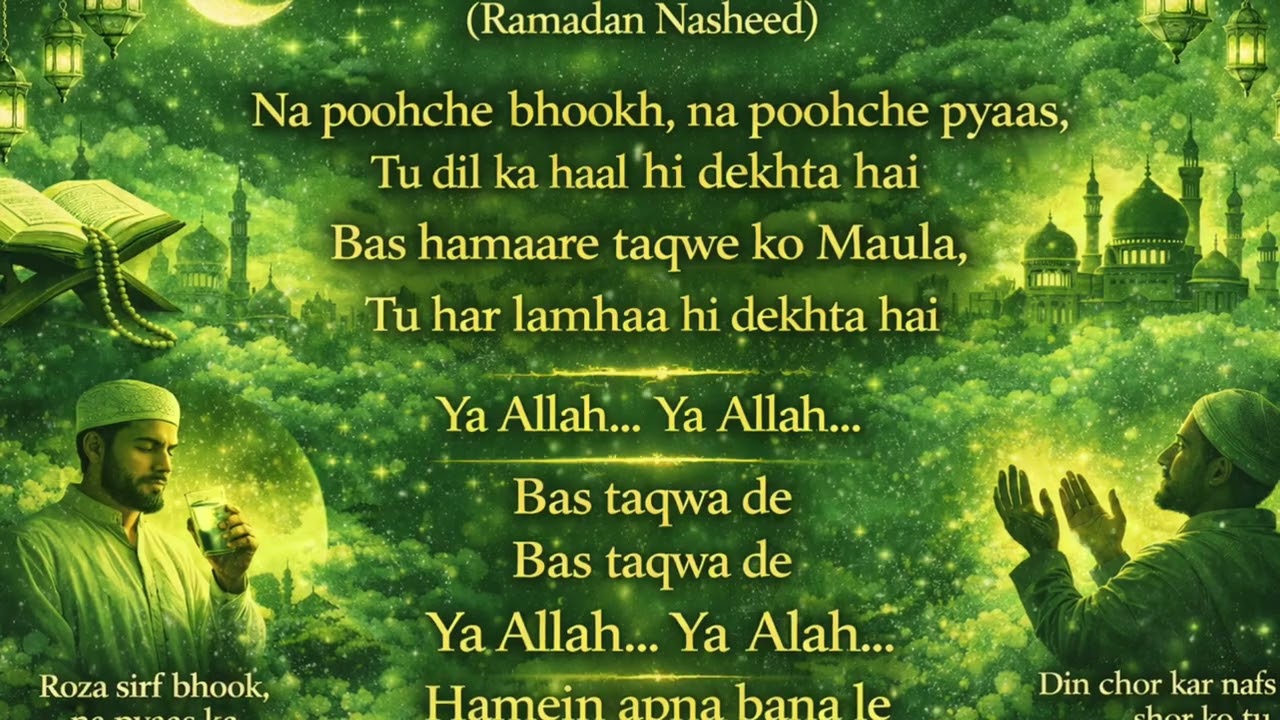 Bas Taqwa De Maula | Ramadan 2026 Heart Touching Naat | Ya Allah Nasheed | Spiritual Reminder