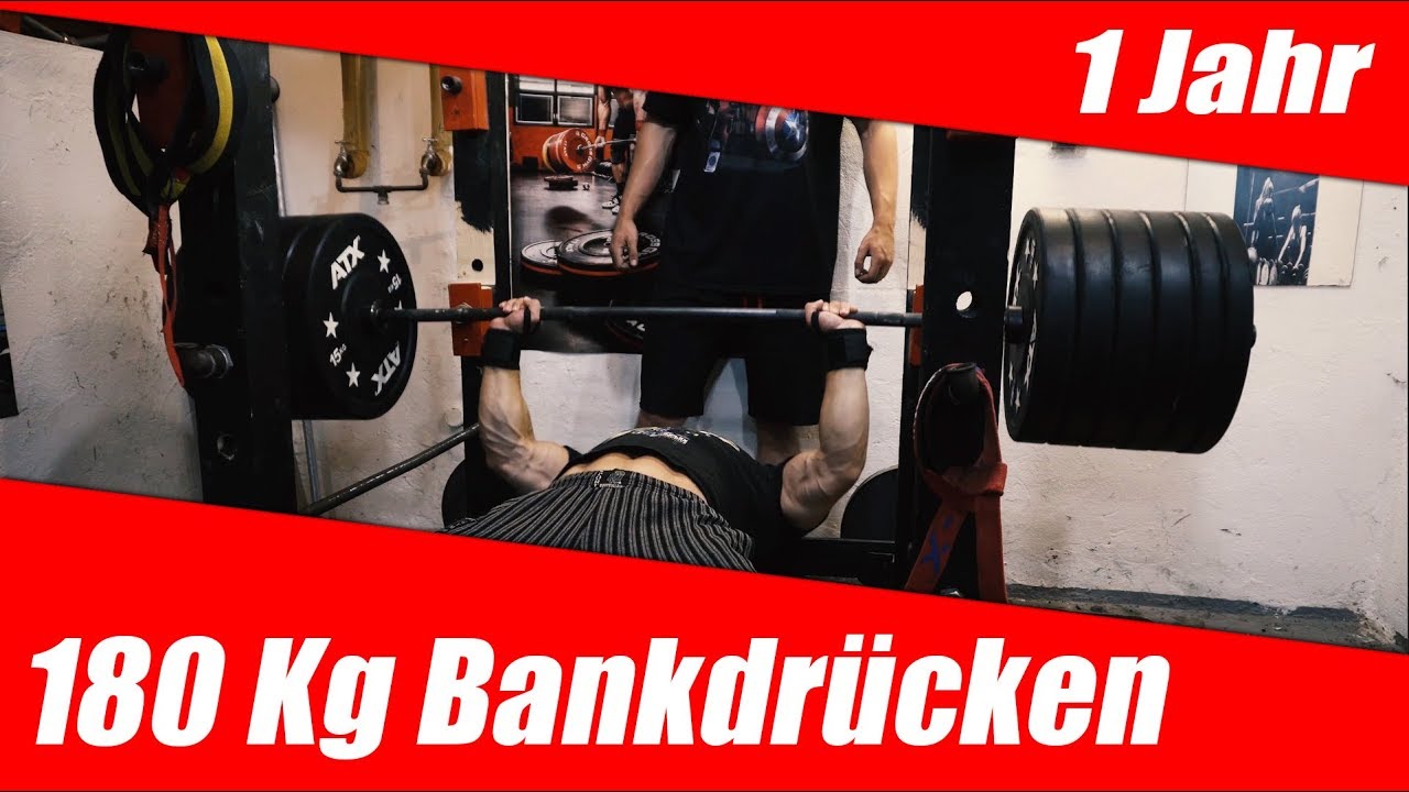 Mein Trainingsplan Muskelaufbau für 180 Kg Bankdrücken in einem Jahr.