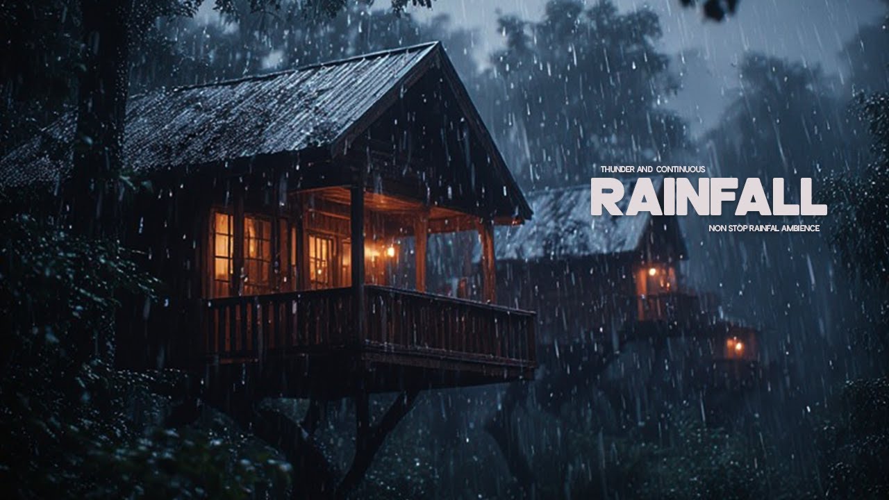 RELAX in Deep calm ambient with RAIN and mild thunder  #rain #rainsoundsforsleeping #asmrsounds