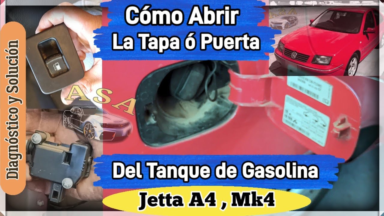 Cómo Abrir Tapa del tanque de Gasolina Volkswagen Jetta A4 MK4