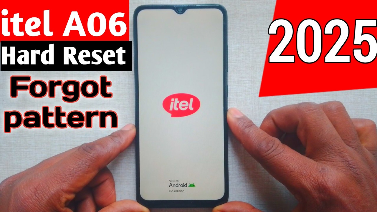 Itel A06 (A669W) Hard Reset remove pattern without PC 100% done! #easy and #fast #2025