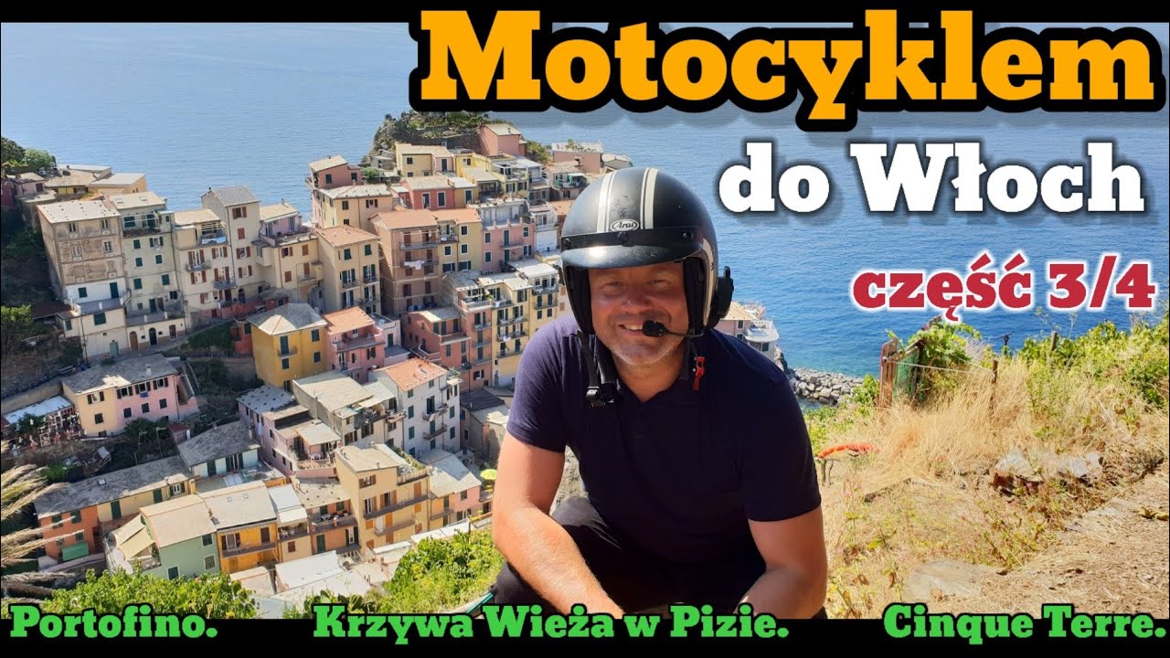 🇮🇹 Motocyklem do Włoch. Część 3/4 Krzywa Wieża w Pizie, Portofino, Cinque Terre, podróż do Wenecji.