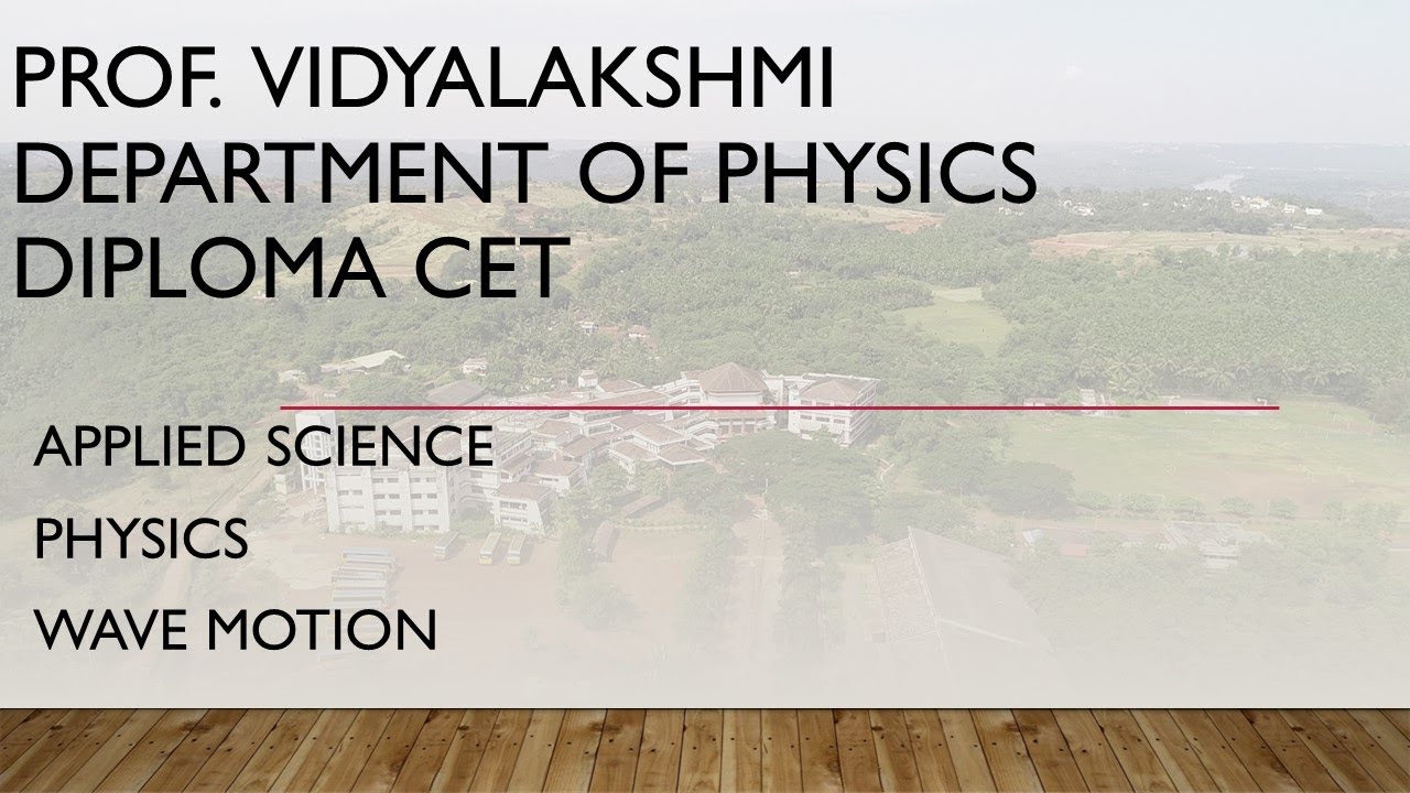 DCET Applied Science Physics wave motion