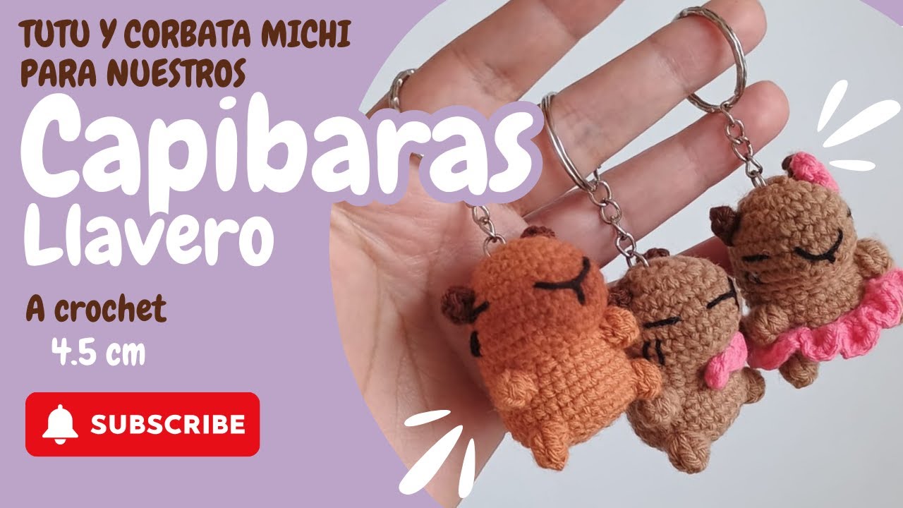 Capibara a crochet - Parejita - TUTU Y CORBATA MICHI