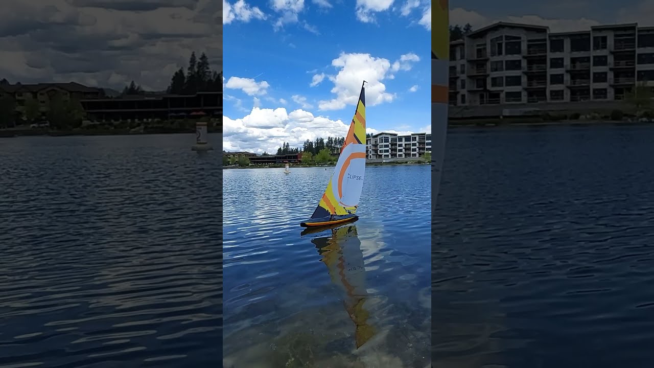 7ft. RC Sailboat  in Action